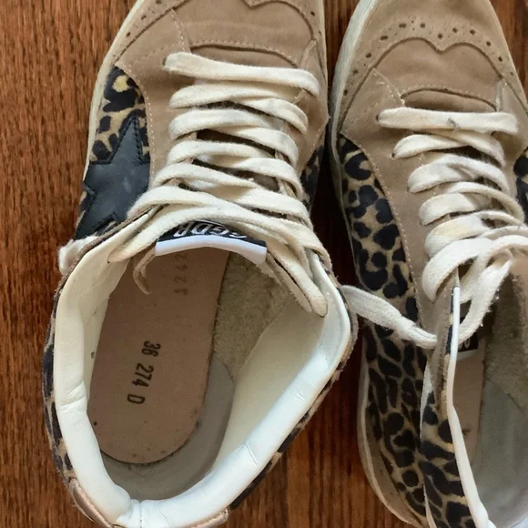 Golden Goose Mid Stars Animal Neutral Tone Print Size 36 - Picture 5 of 13